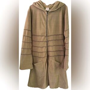 Handmade Nepal Gypsy Rose Elf Hood Fleece Coat Boho Hippie‎ Fairycore Whimsygoth
